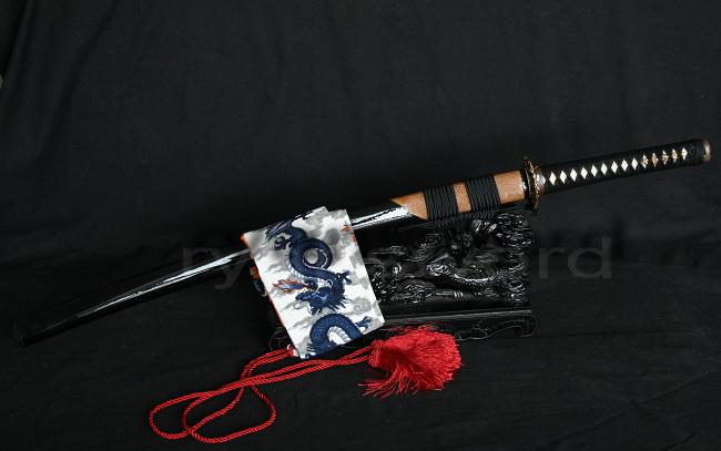 High Quality 1095 Carbon Steel Clay Tempered Ray Skin Saya Japanese Samurai Katana Sowrd