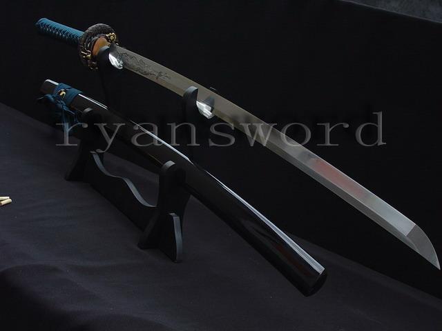 High Quality Folded Steel+1095 Carbon Steel Tiger Tsuba Japanese Katana Samurai Sword