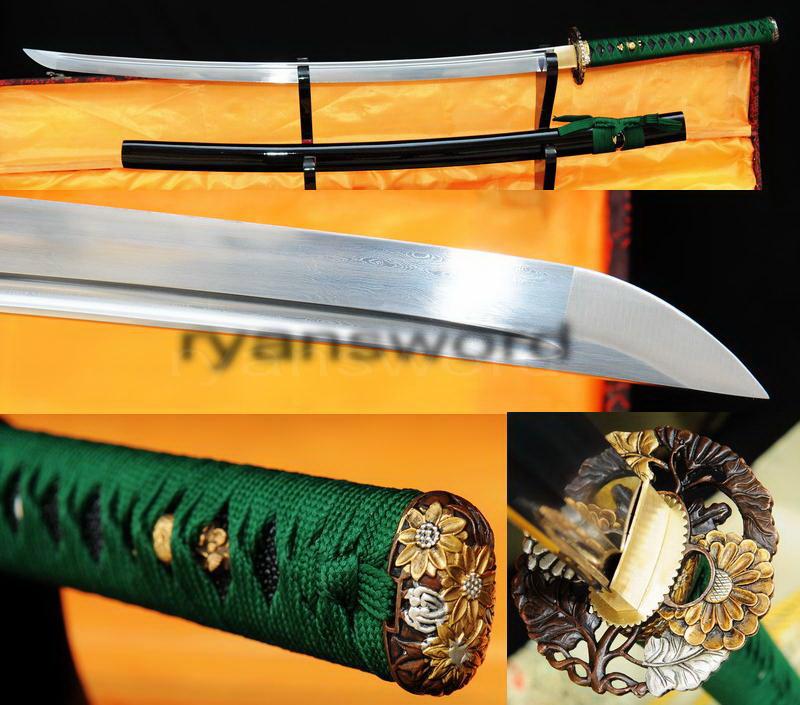 Hand Made Damascus Folded Steel Japanese Samurai Katana Sword