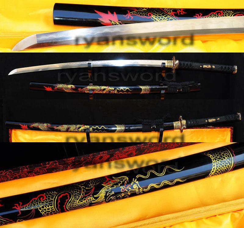 High Quality1095carbon Steel+Folded Steel+Clay Tempered Japanese Samurai Katana Sword