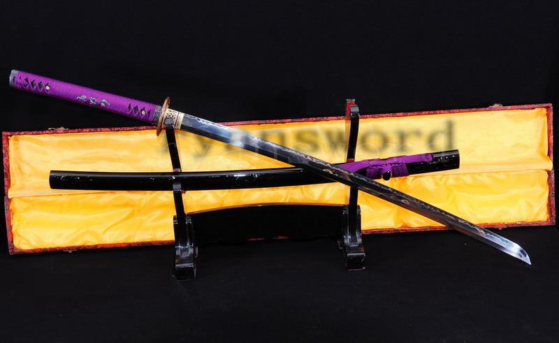 High Quality 1095 Carbon Steel Clay Tempered Japanese Maru Samurai Katana Sword
