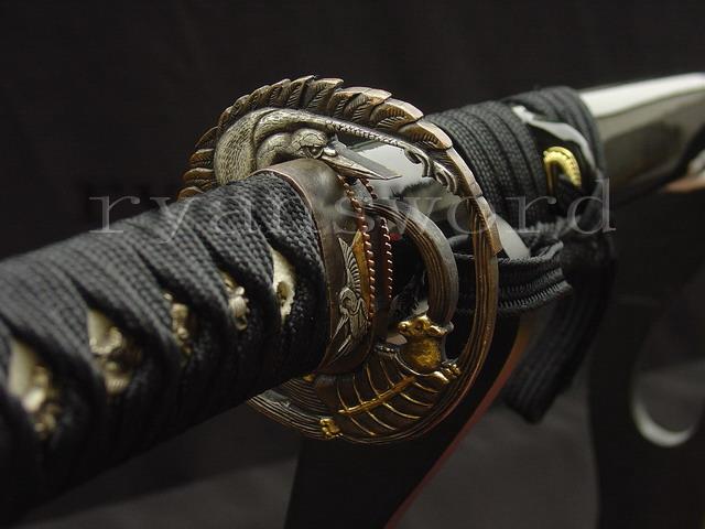 High Quality Combined Material Cranetortoise Tsuba Japanese Katana Samurai Sword